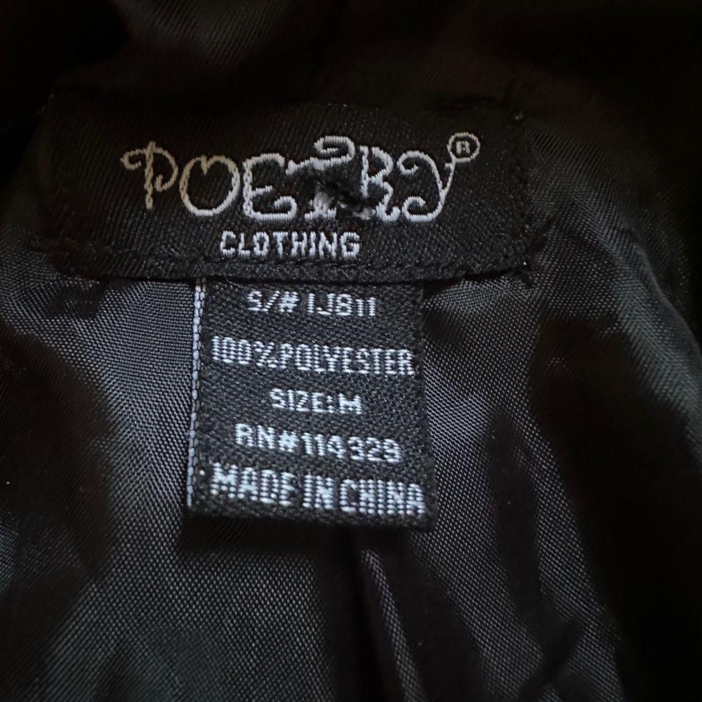 Poetry Black Textured Button Front Coat - Picture 6 of 6